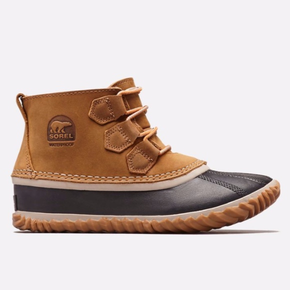 BRAND NEW SOREL OUT 'N ABOUT LEATHER DUCK BOOT!! - Picture 4 of 8